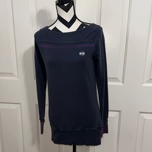 Helly Hansen Dark Blue Boat Neck Long Sleeve with Purple Trim